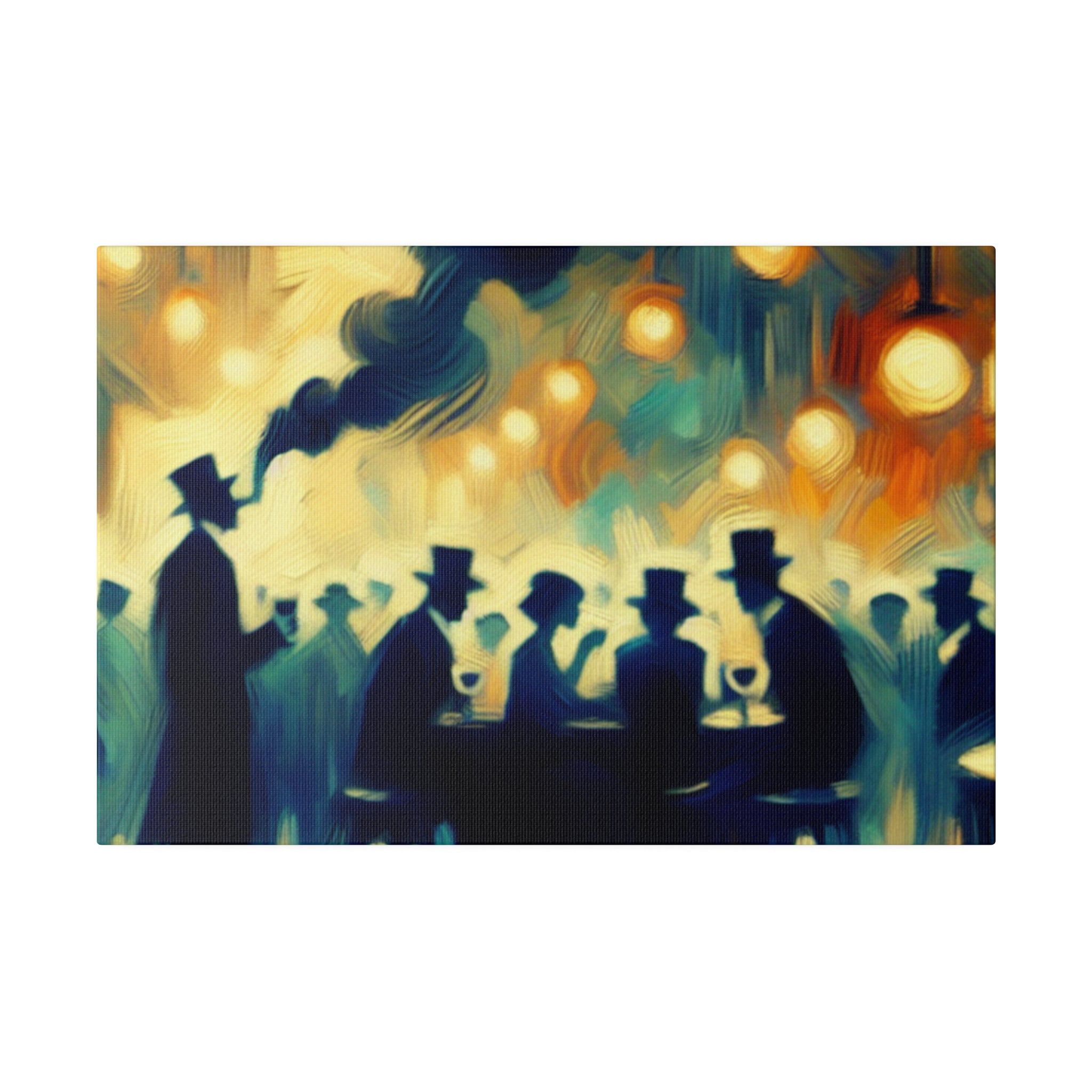 Prohibition Scarlet Swirls Retro Speakeasy Bar Art Canvas