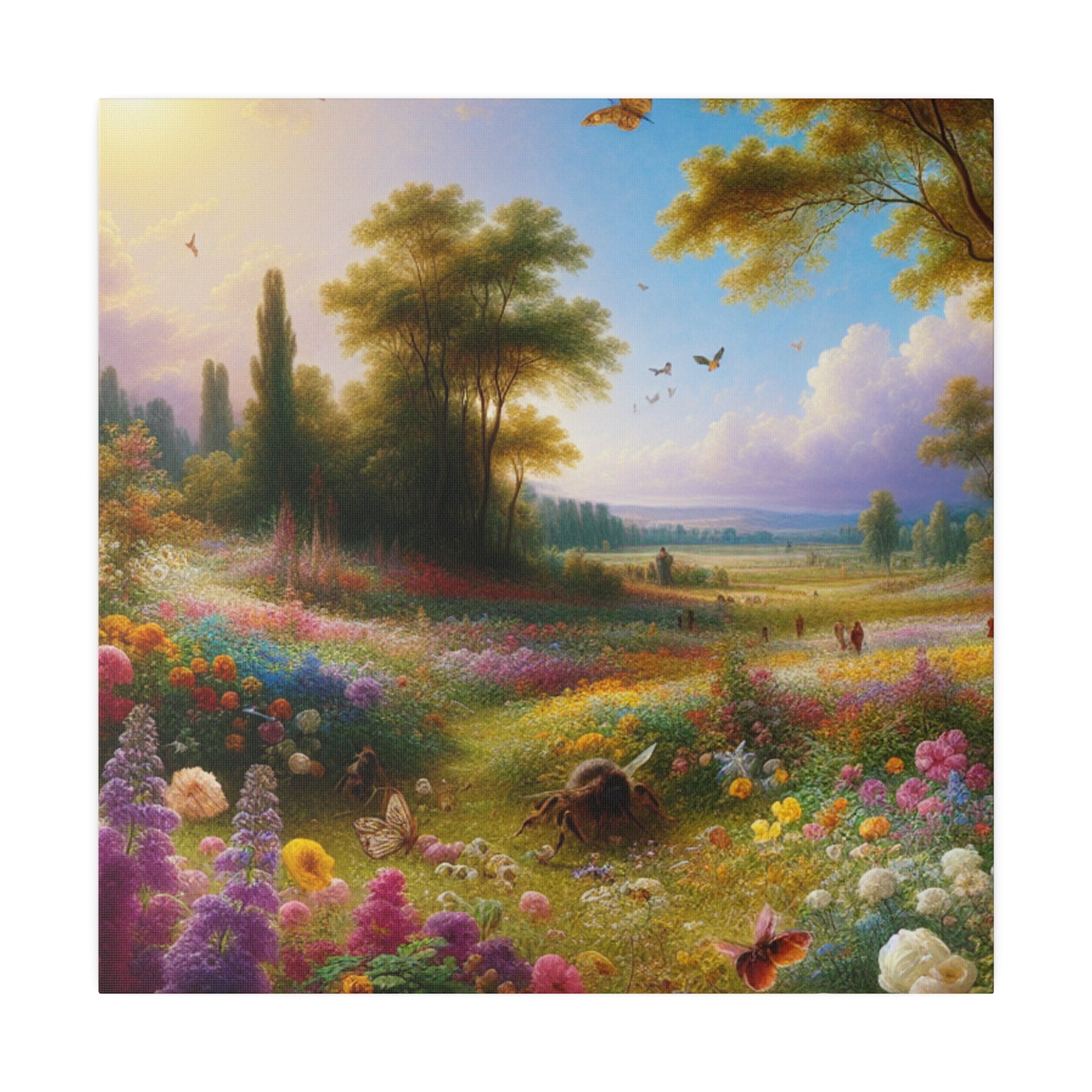 Flourishing Blooms Landscape Nature Painting Canvas