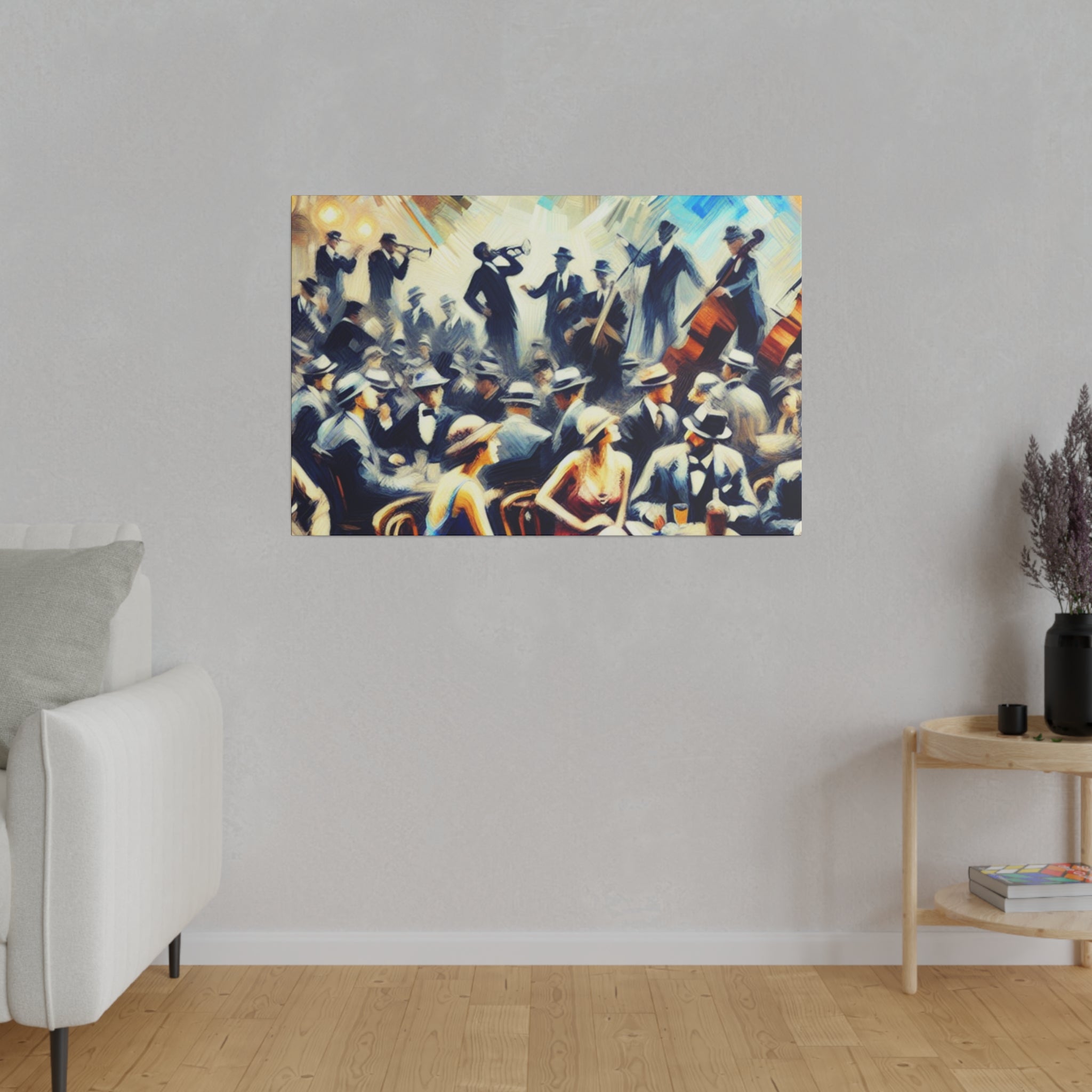 Prohibition Pour Jazz Lounge Retro Speakeasy Bar Art Canvas