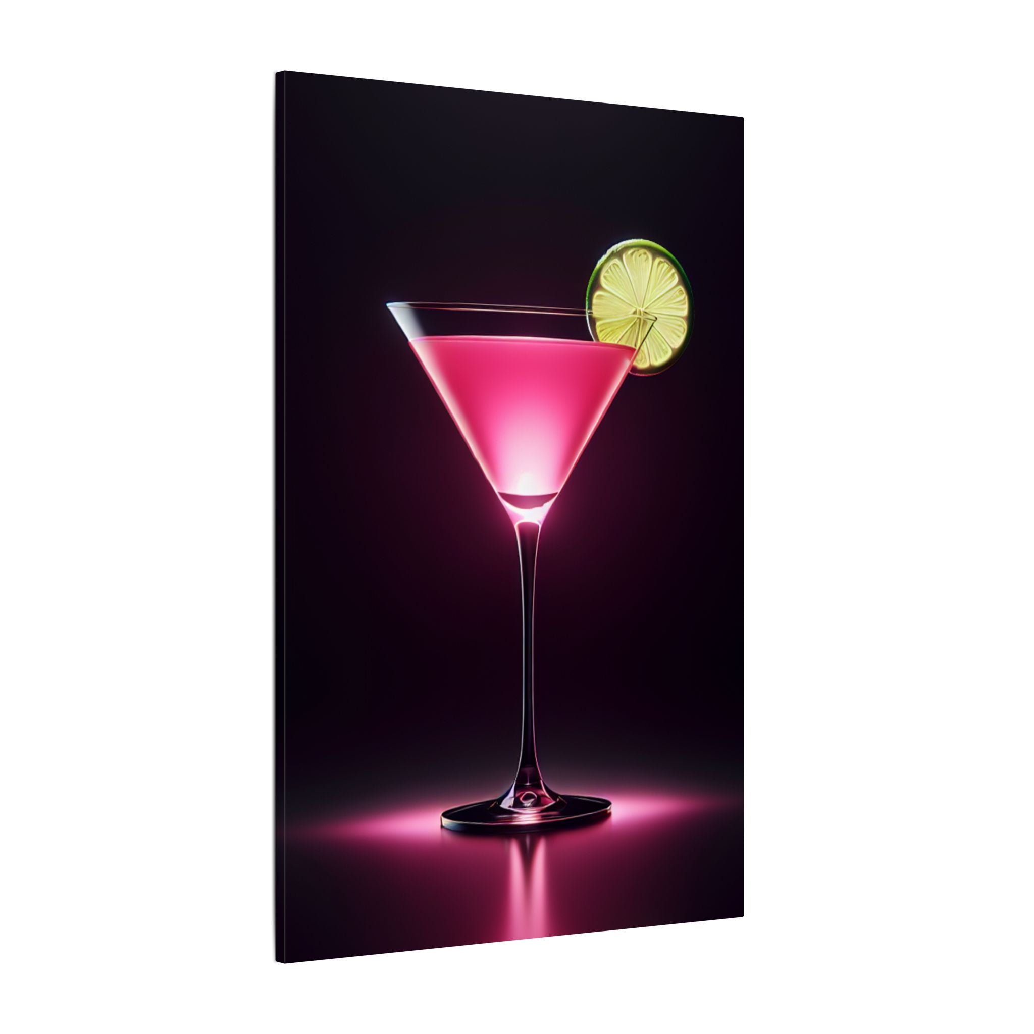 Glowing Cosmopolitan Cocktail Canvas