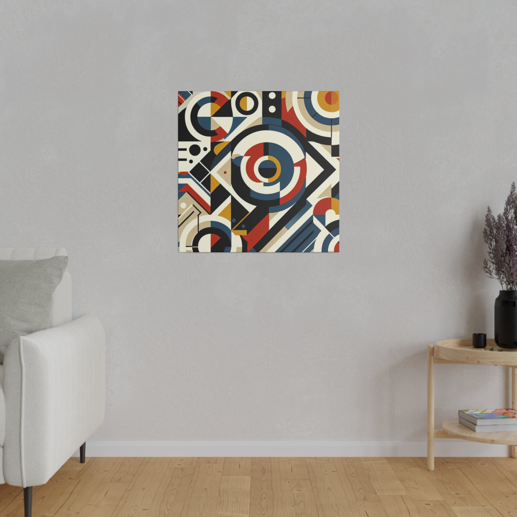 Vivid Dimensions Geometric Tapestry of Imagination Geometric Painting Canvas