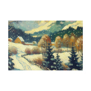 An Impressionist Viewpoint Rural Winter Painting Canvas