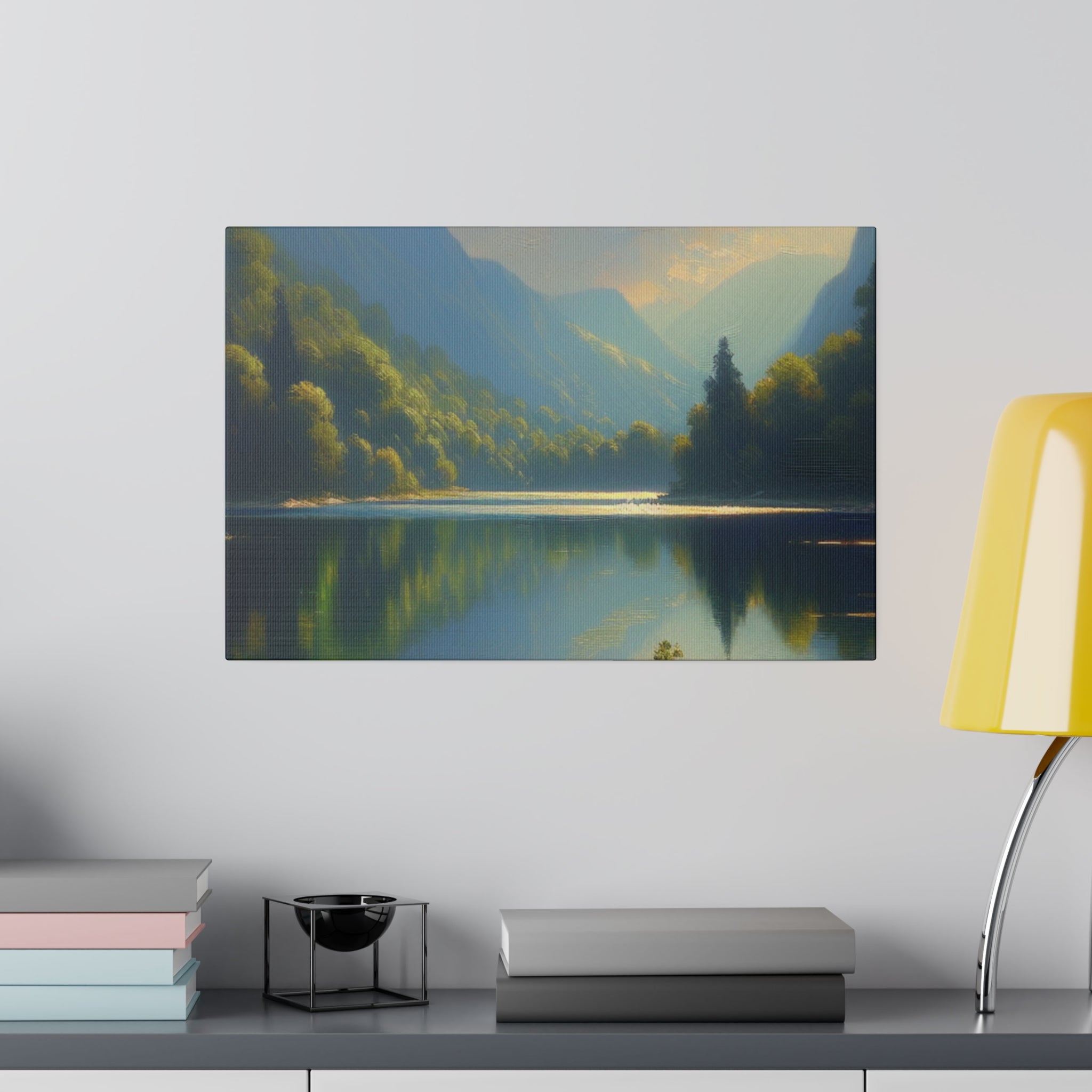 Lake Serenity Bliss Lake Painting Canvas