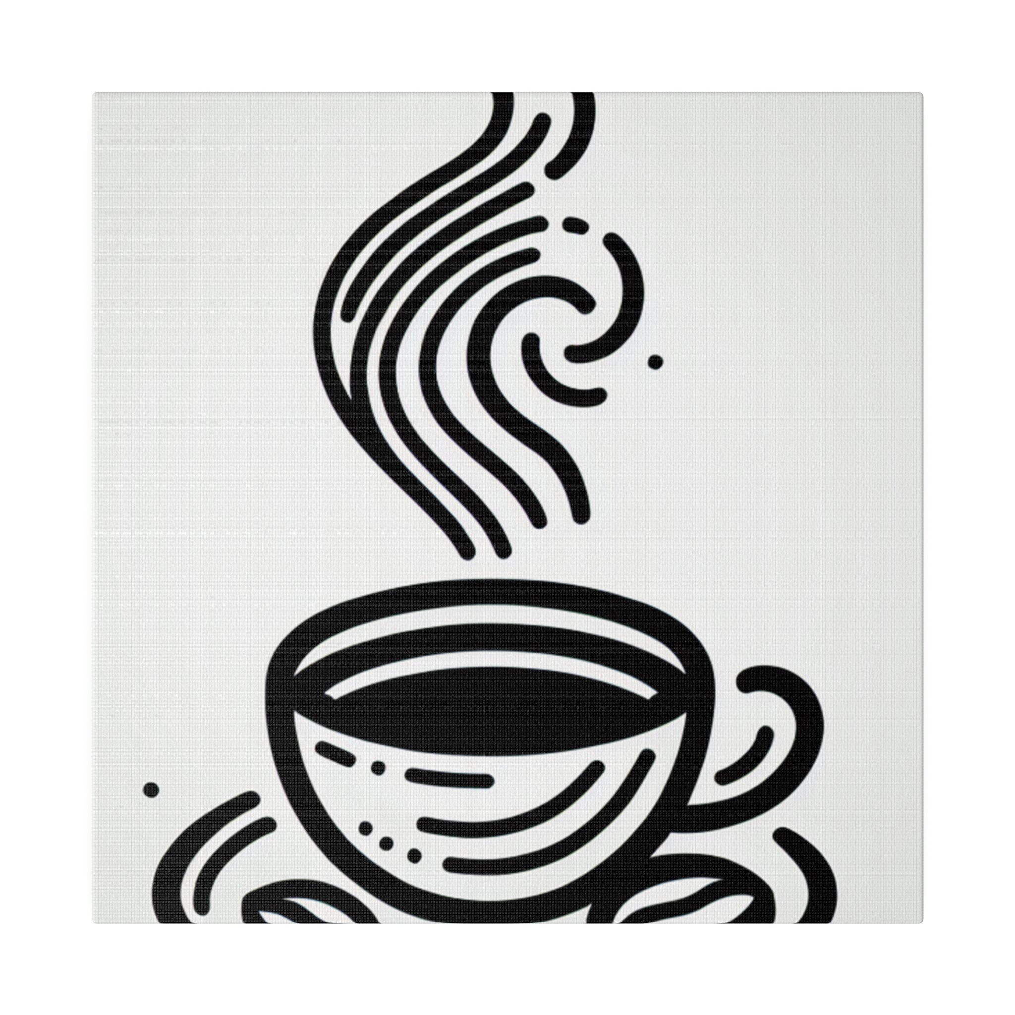 Simplicity in Sips Minimalist Coffee Art Canvas