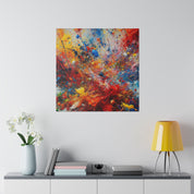 Splatter Symphony Multi-Coloured Abstract Wall Art Canvas