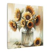 Sunflowers in Whitewash Canvas