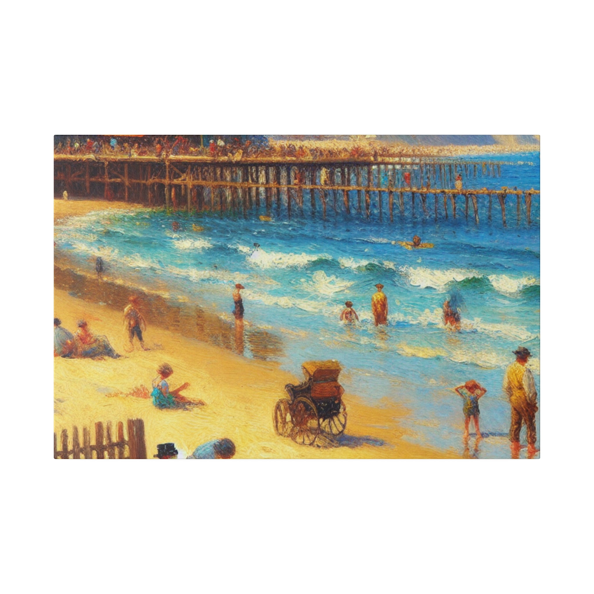 Summer Beach Mornings Coastal Beach Painting Canvas