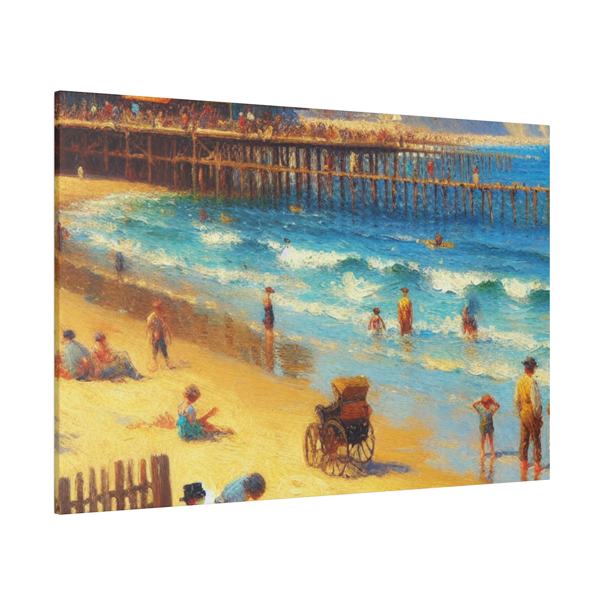 Summer Beach Mornings Coastal Beach Painting Canvas