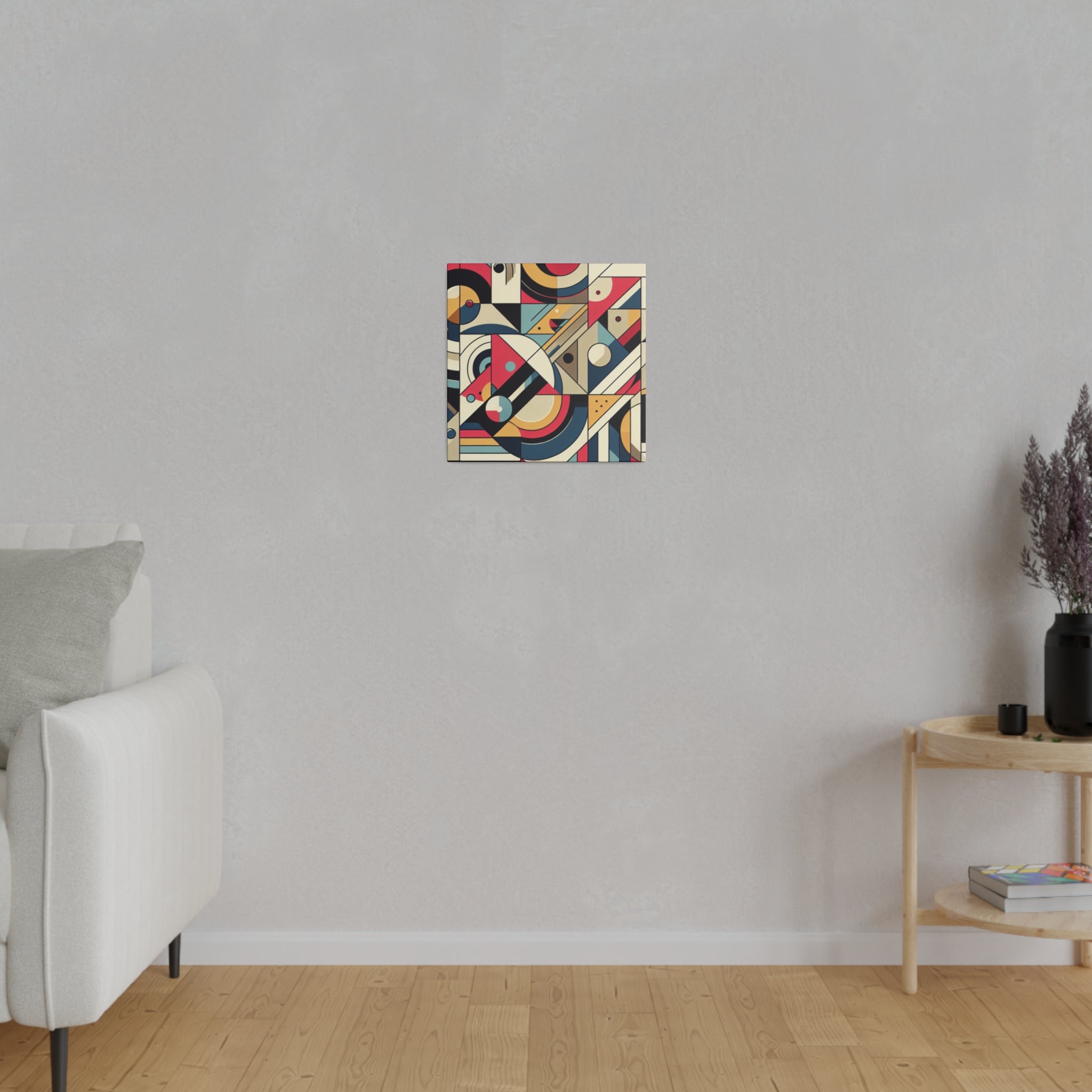 Abstract Pulsations Geometric Painting Canvas