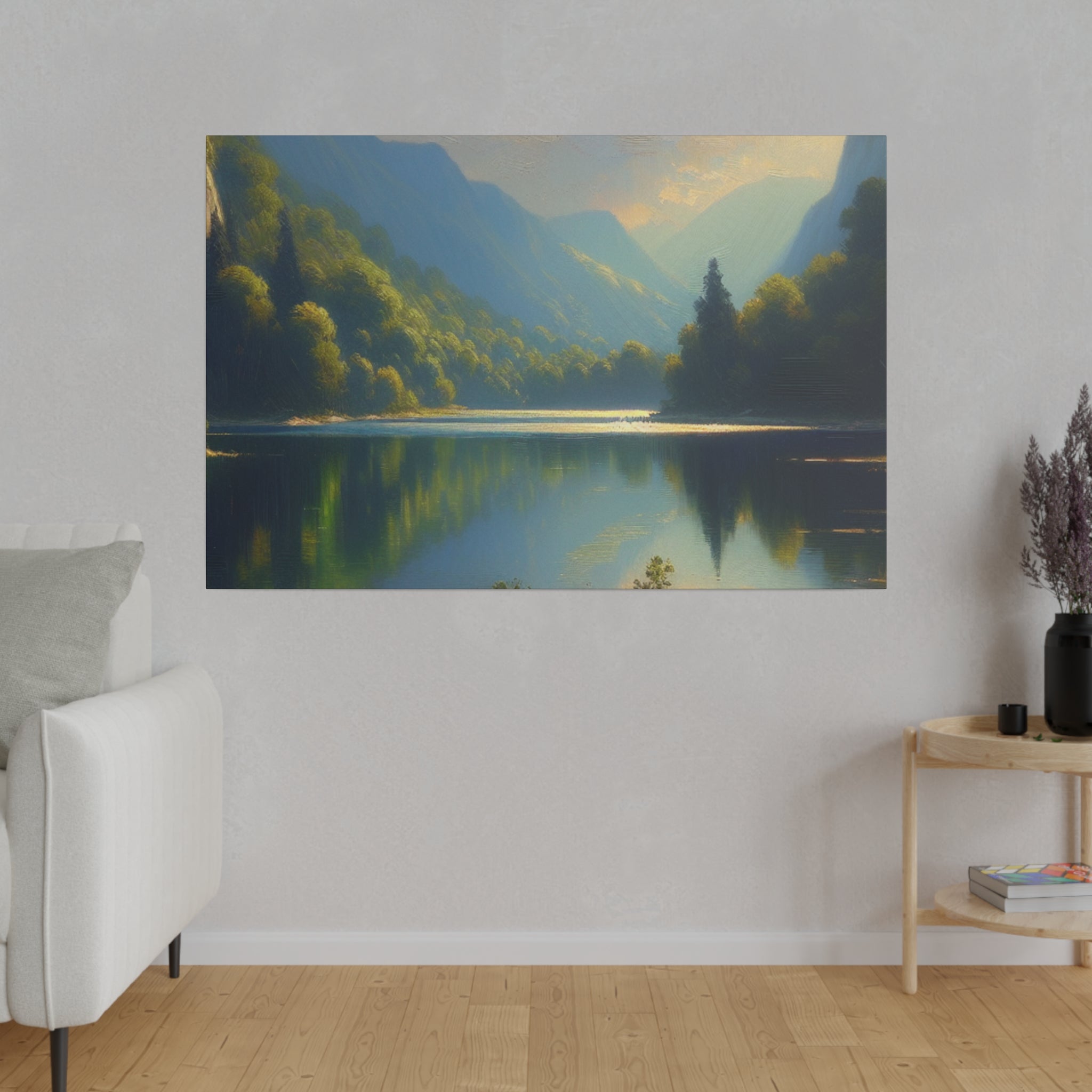 Lake Serenity Bliss Lake Painting Canvas