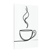 Minimal Coffee Mug Steam Canvas