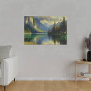 Azure Waterscape Harmony Lake Painting Canvas