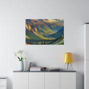 Lush Foothills Mountain Landscape Painting Canvas