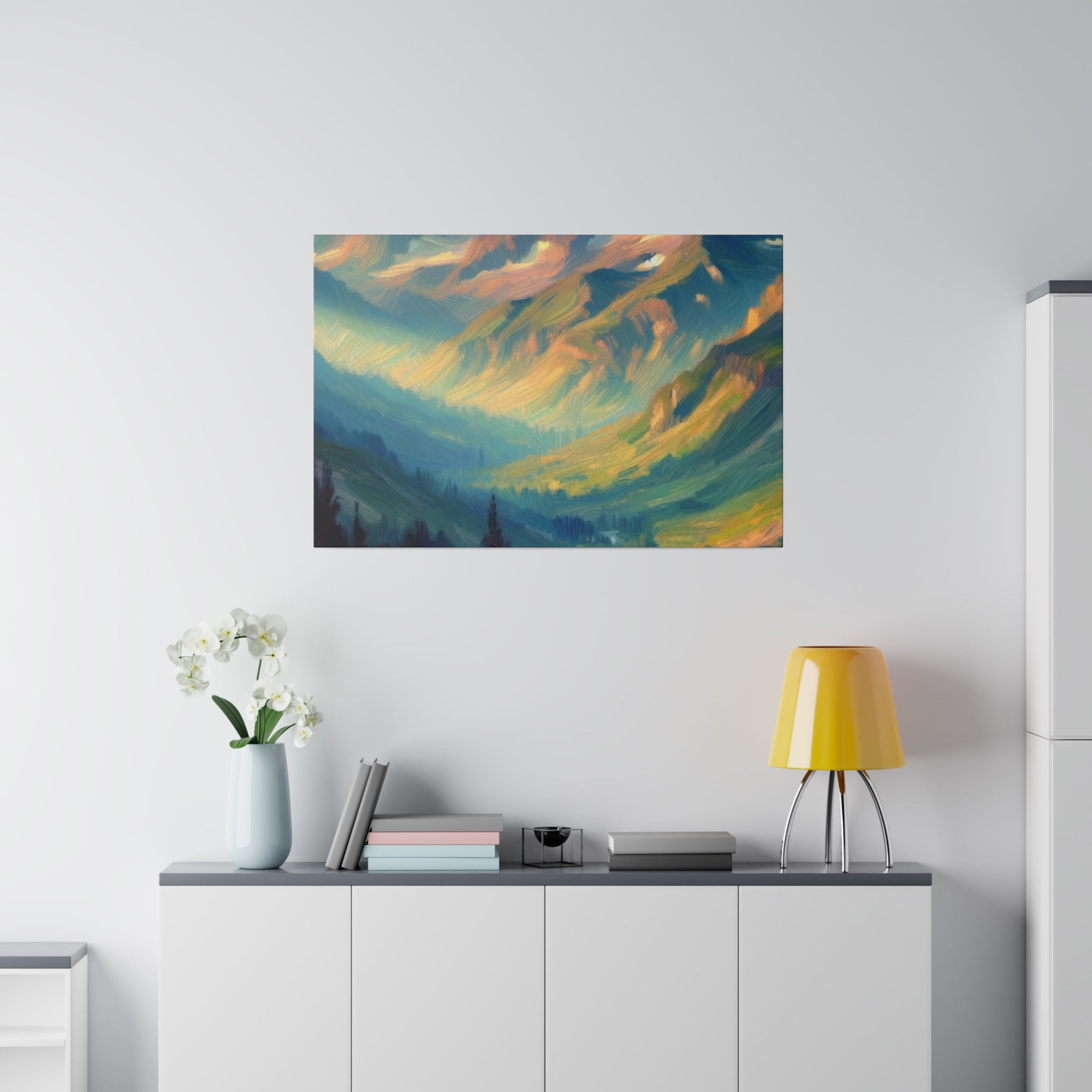 Ode to Mountain Majesty Mountain Landscape Painting Canvas