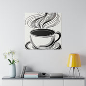 Minimalist Awakening The Essence of Coffee Art Coffee Art Canvas