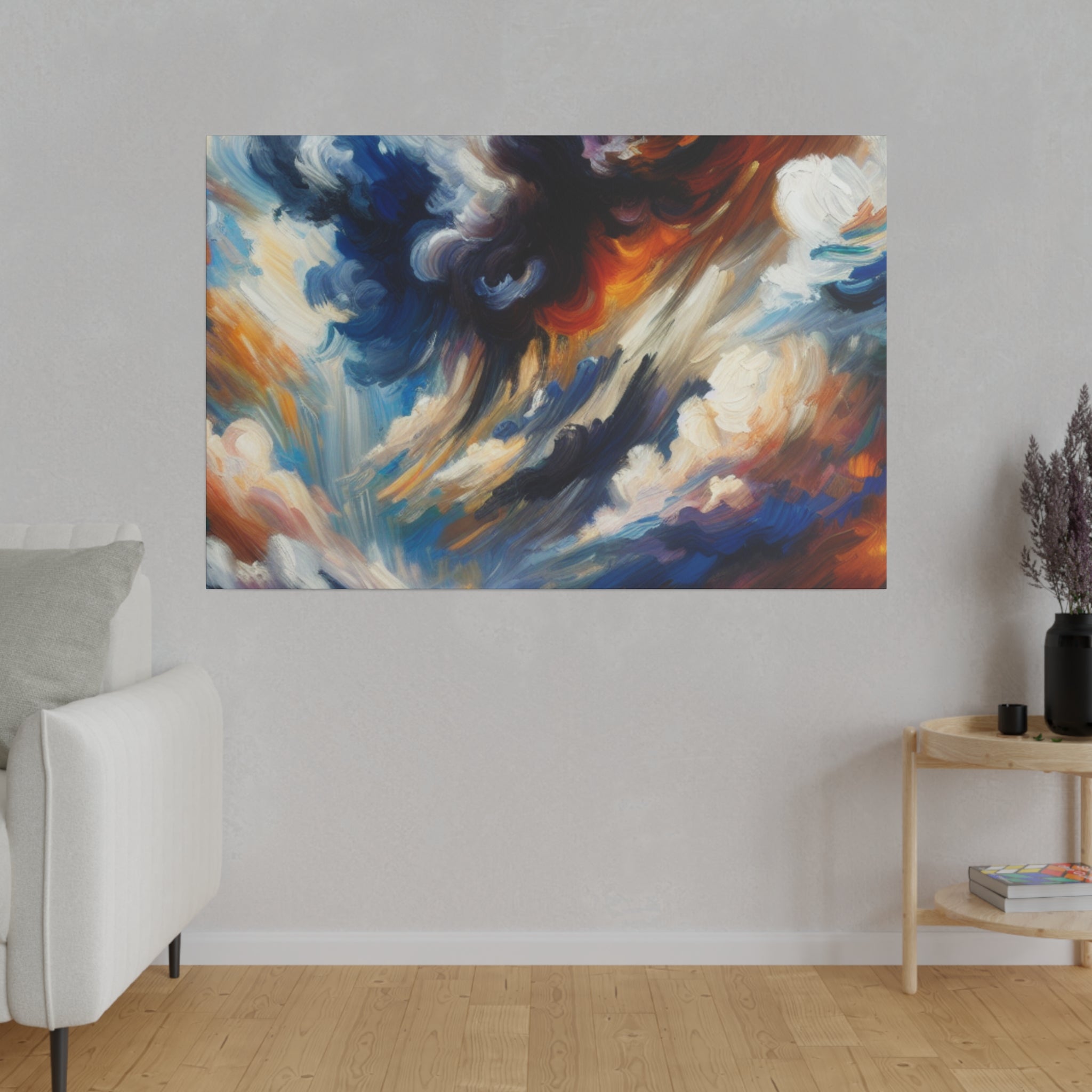 Storm's Majestic Poem Landscape Painting Canvas