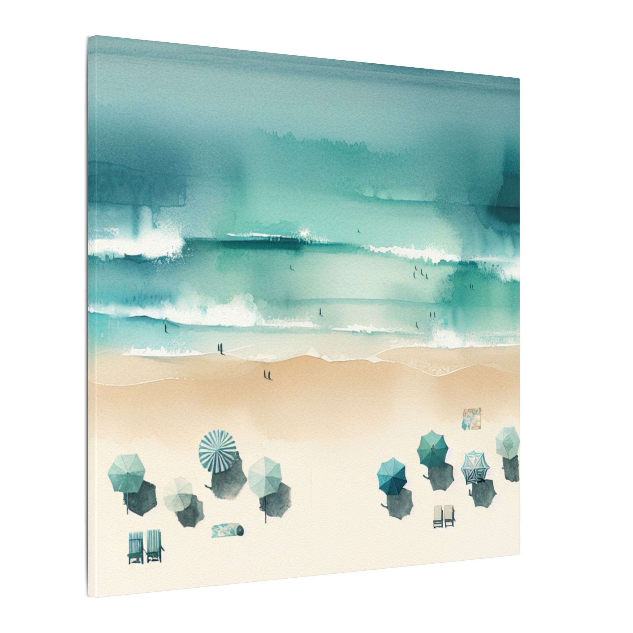 Aerial Shoreline View Canvas