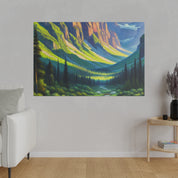 Majestic Dawn Mountain Landscape Painting Canvas