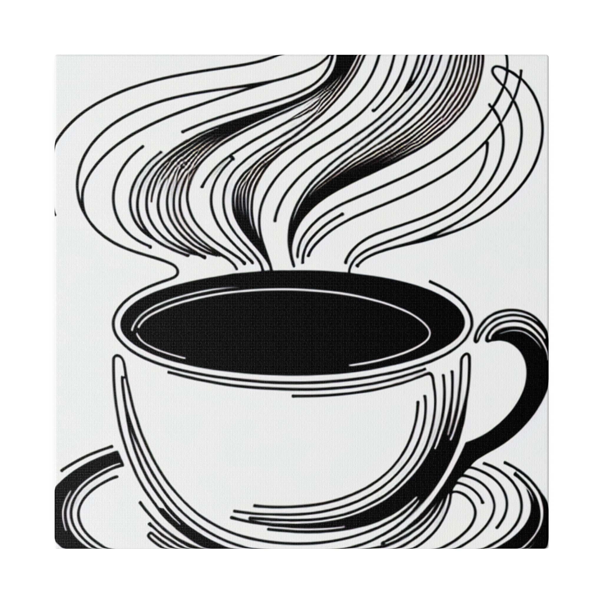 Minimalist Awakening The Essence of Coffee Art Coffee Art Canvas