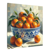 Rustic Bowl of Oranges Canvas