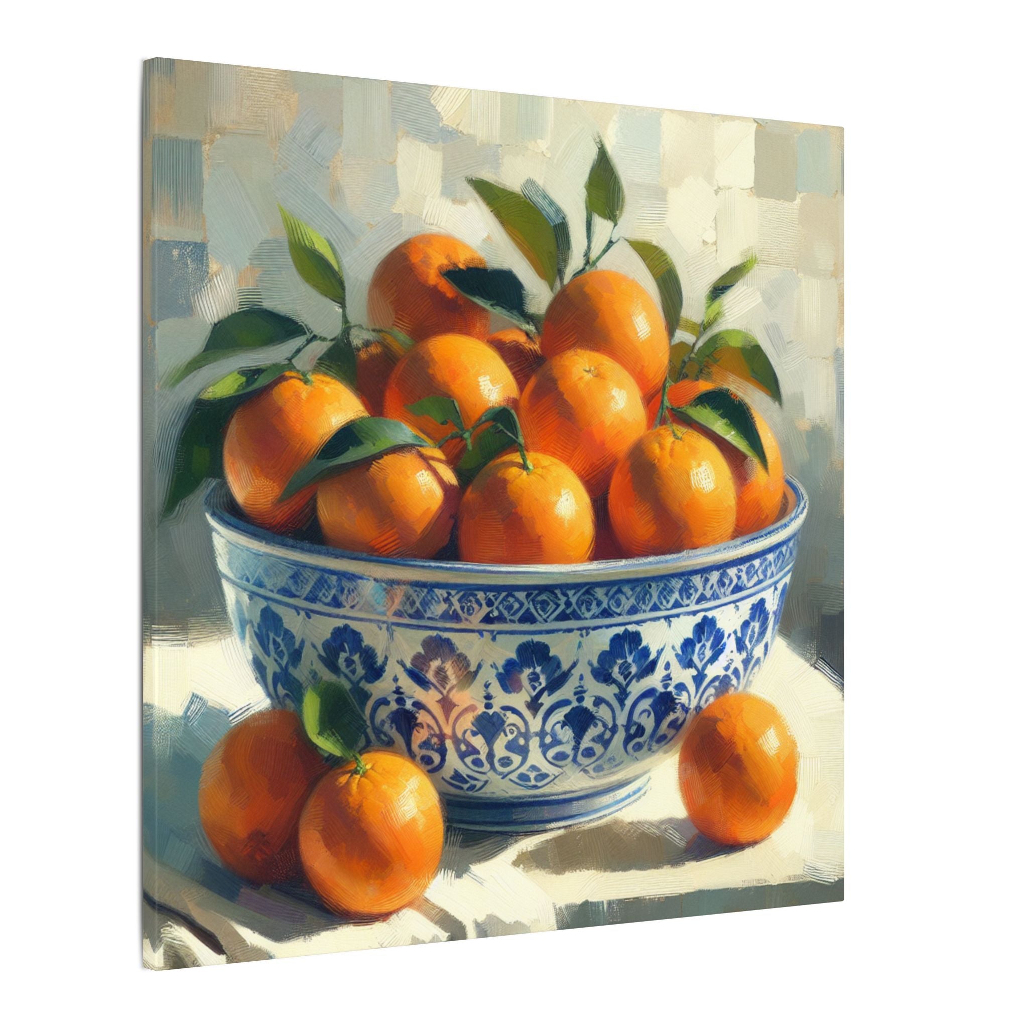 Rustic Bowl of Oranges Canvas