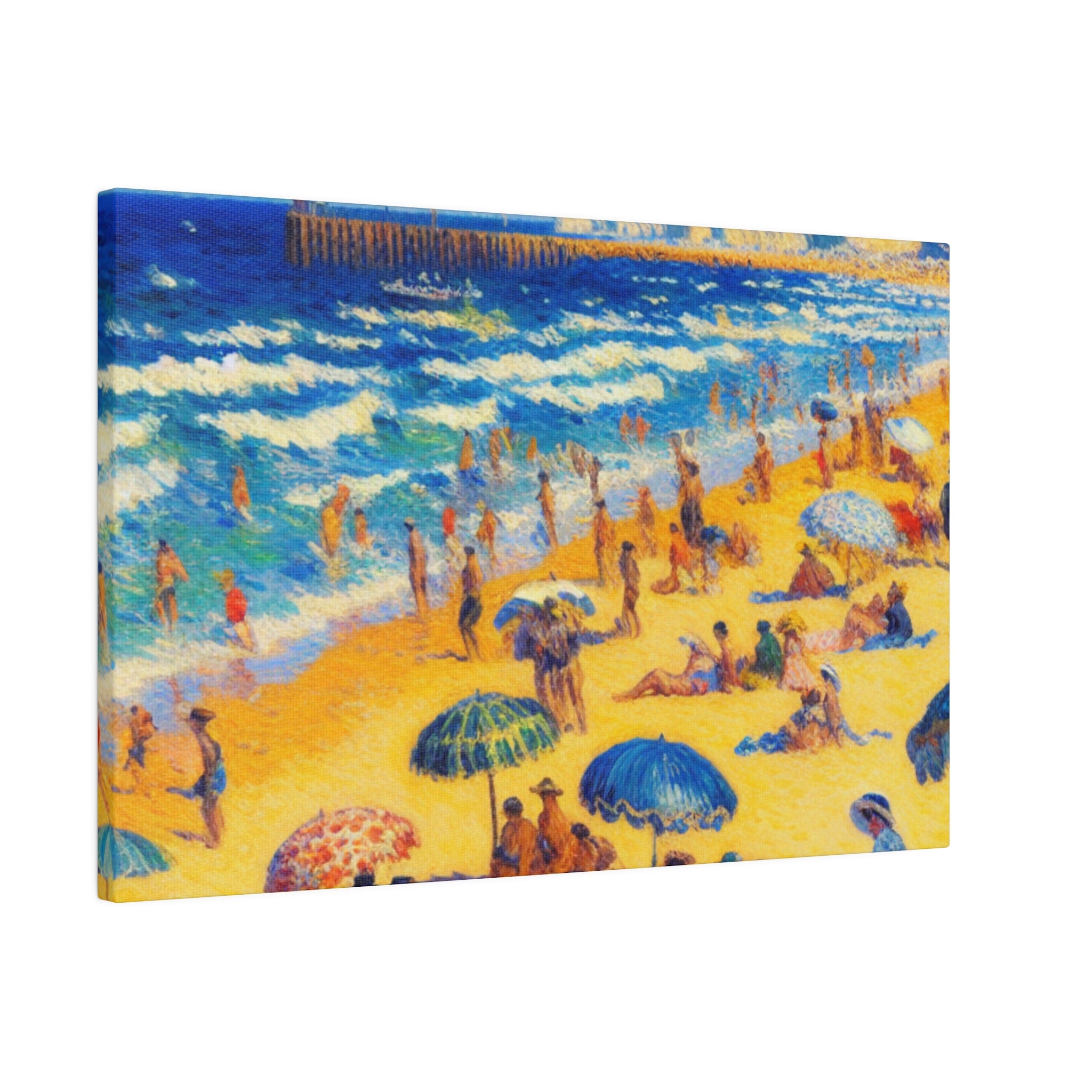 Sea Vintage Whispers Beach Painting Canvas