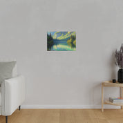 Serenity Lake Mirage Lake Painting Canvas