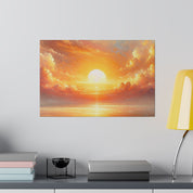 Dawn's Vibrant Embrace Impressionist Sunrise Painting Canvas