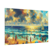 Expressionist Dreams of Coastal Twilight Beach Painting Canvas