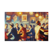 1950s Classic American Pub Scene Retro Bar Art Canvas