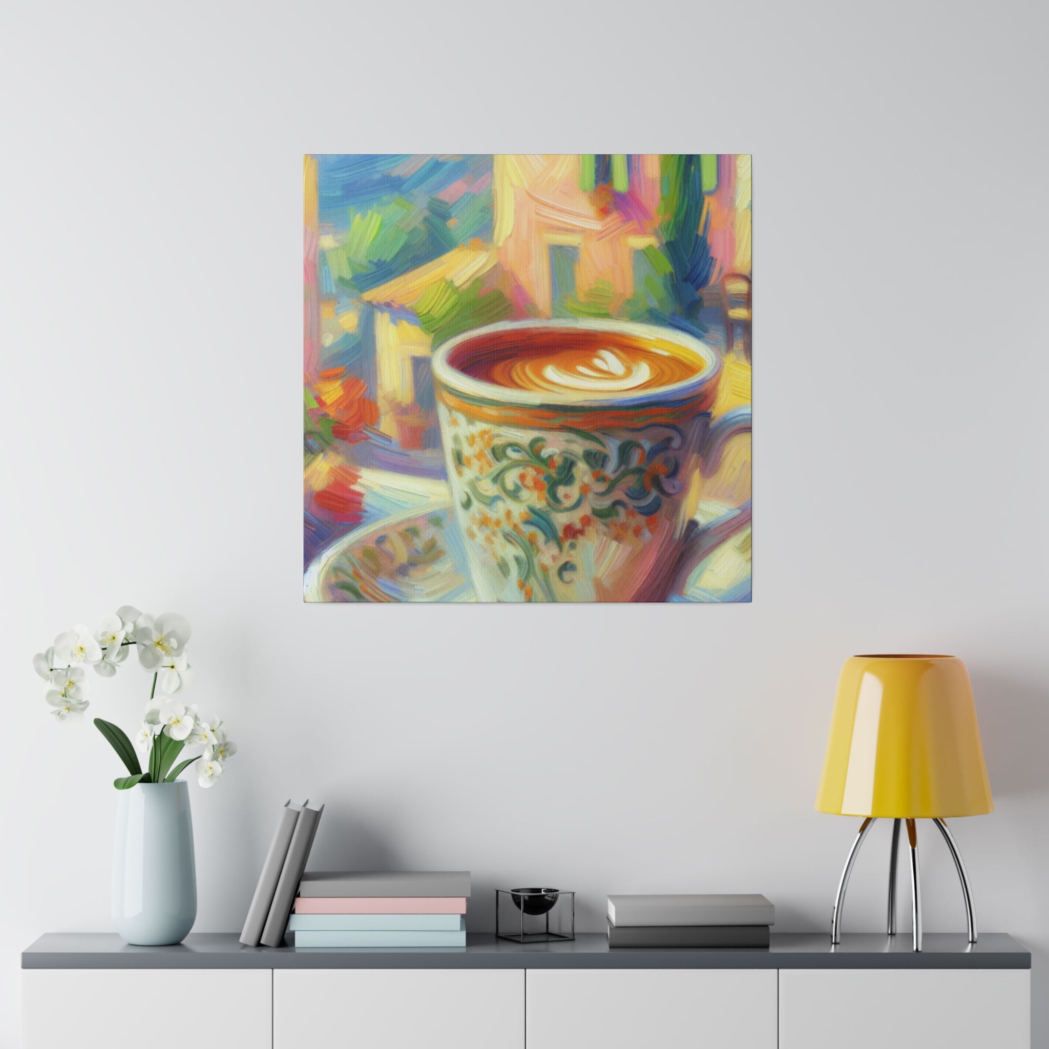 Brewed Delight Turkish Coffee Painting Canvas