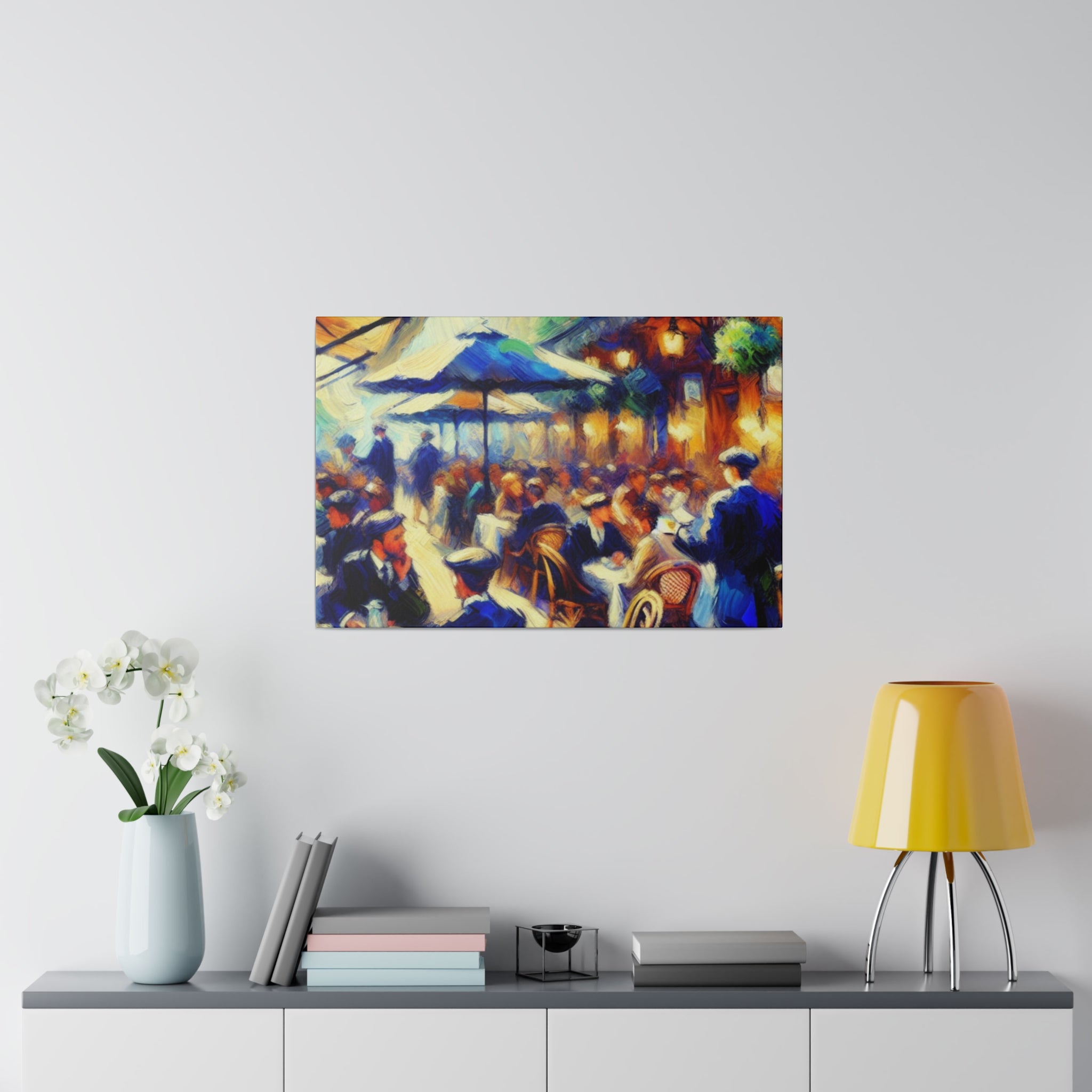 Mocha Swirl Symphony Cafe Artwork Canvas