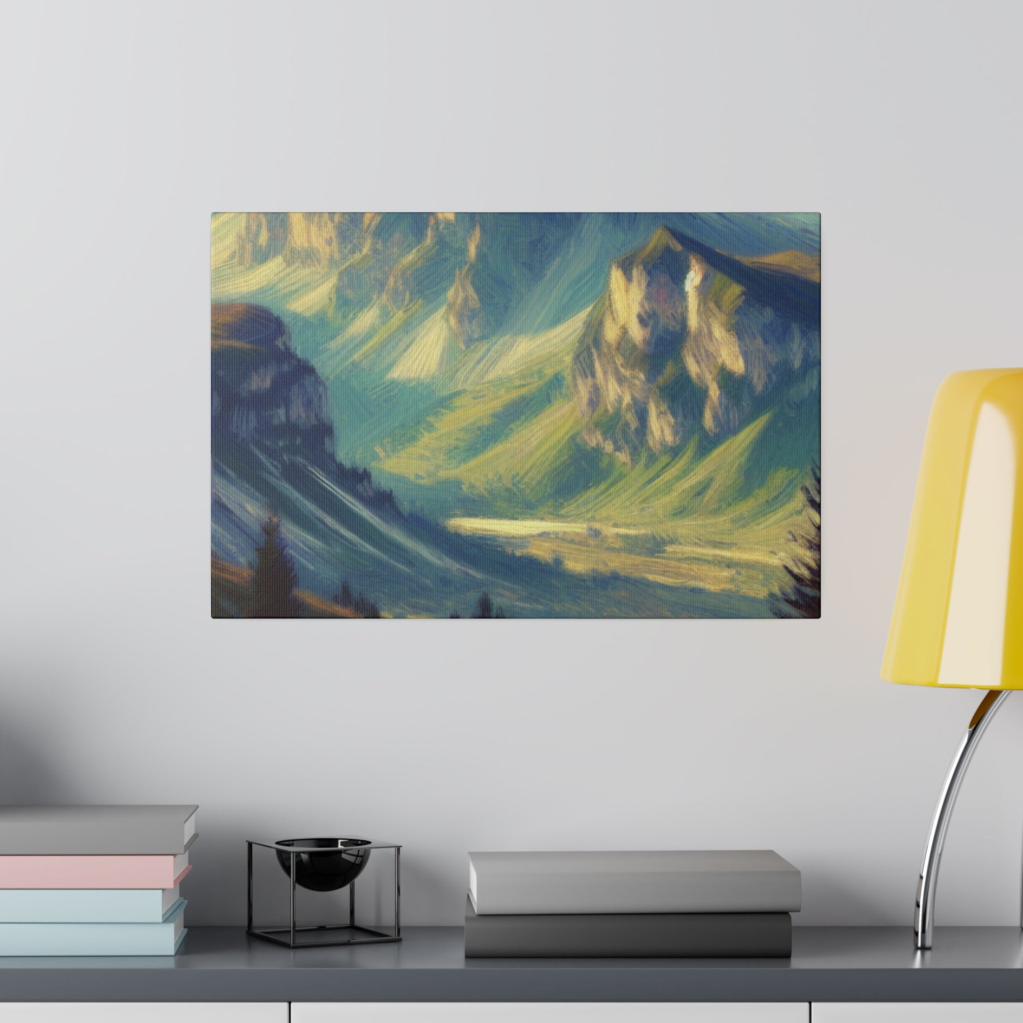 Majestic Nature Mountain Landscape Painting Canvas