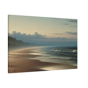 Seashore Muted Tonalism Beach Painting Canvas