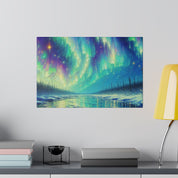 Aurora Winter Dreams Northern Lights Painting Canvas