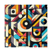 Geometric Symphony in Maximalist Hues Geometric Painting Canvas