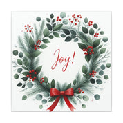 Joy Christmas Wreath Canvas