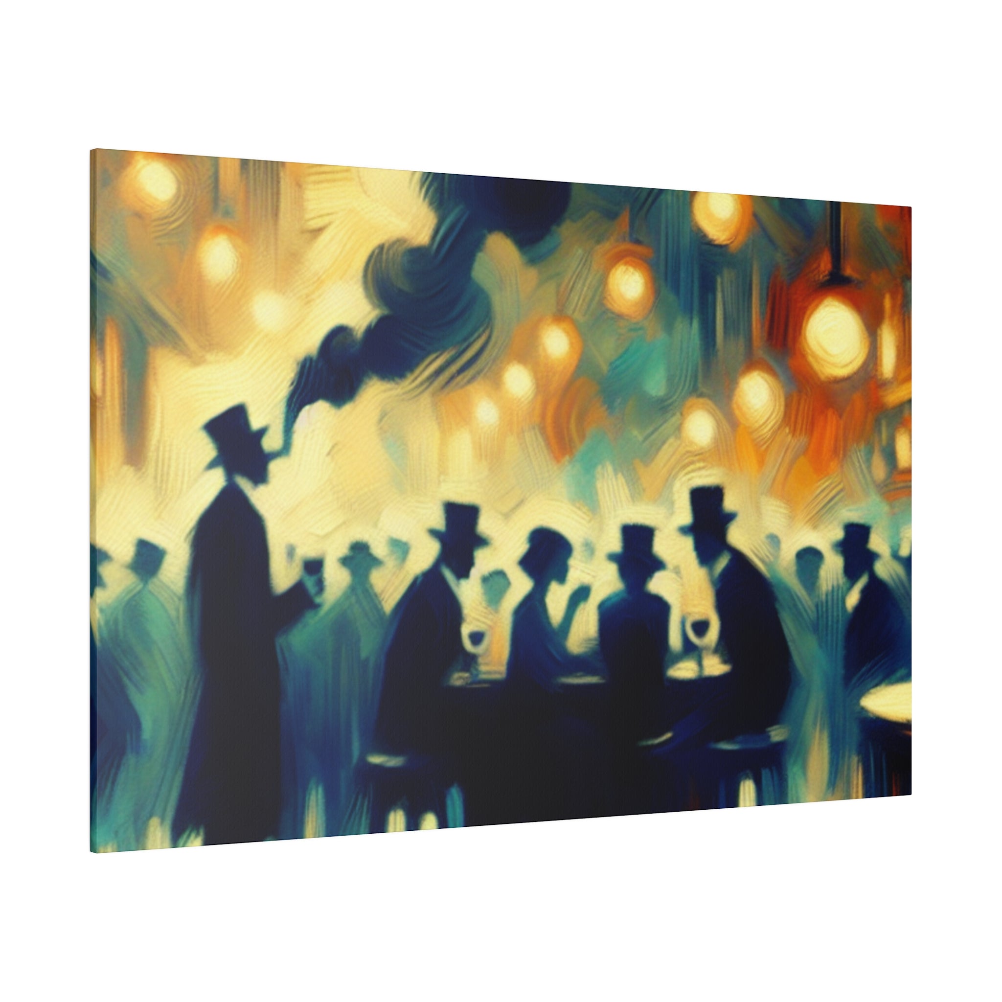 Prohibition Scarlet Swirls Retro Speakeasy Bar Art Canvas