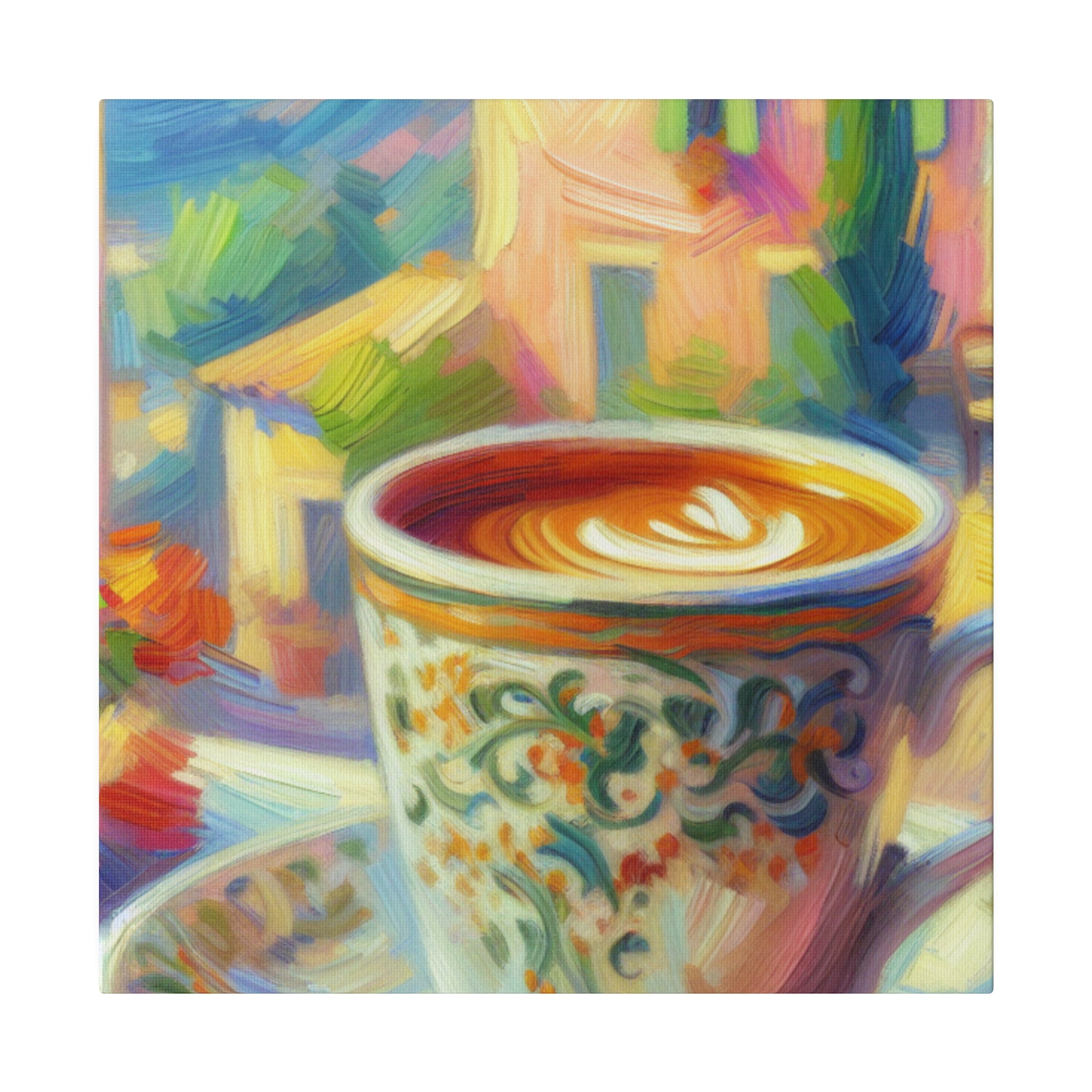 Brewed Delight Turkish Coffee Painting Canvas