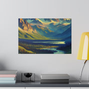 Whispering Peaks Impressionist Mountain Scape Mountain Landscape Painting Canvas