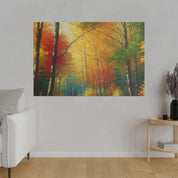 Autumnal Symphony Blaze Fall Painting Canvas