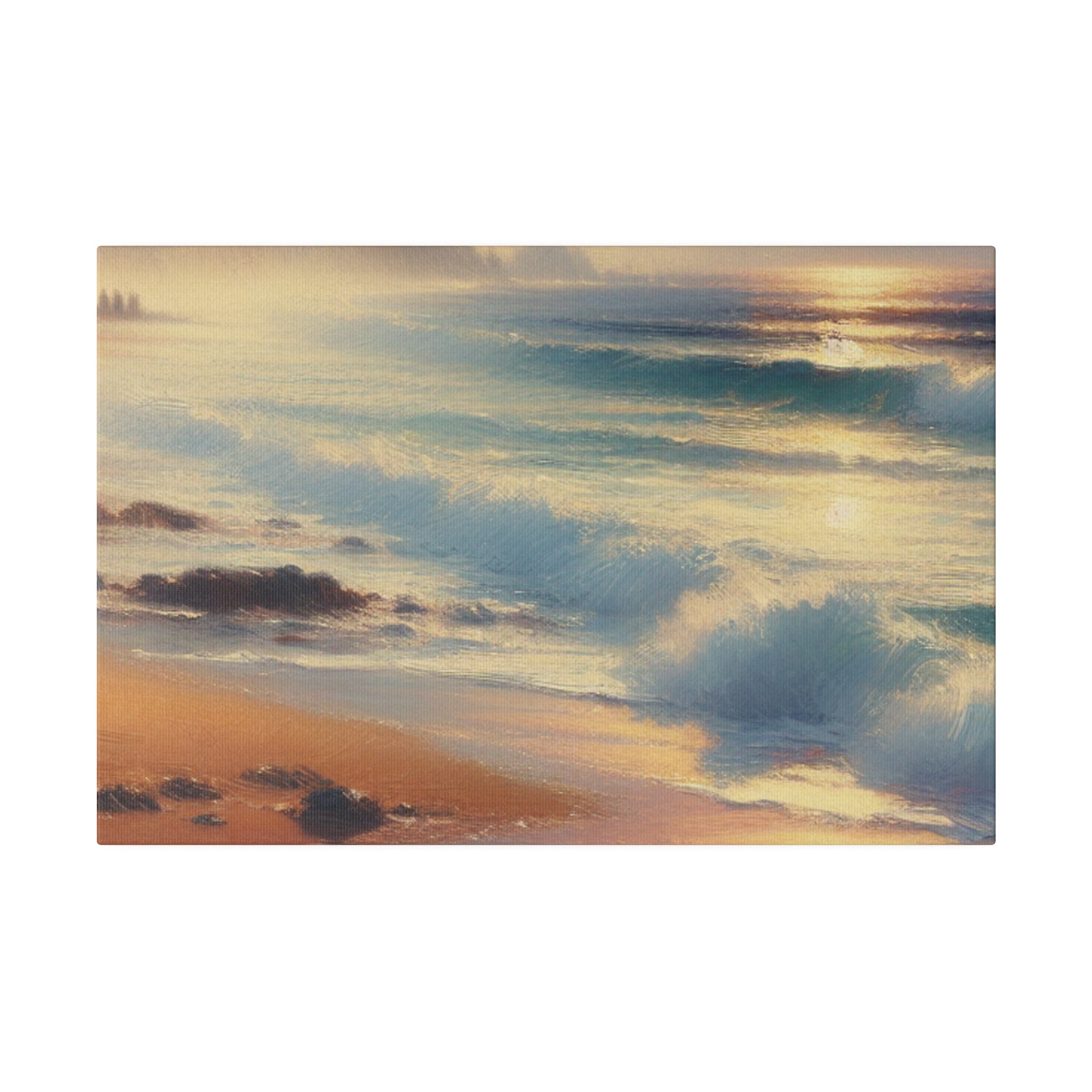 Seaside Symphony Tonalism Beach Painting Canvas