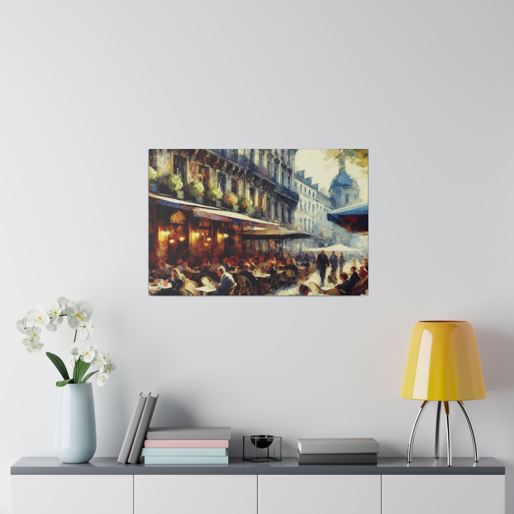 Espresso Enigma European Cafe Artwork Canvas