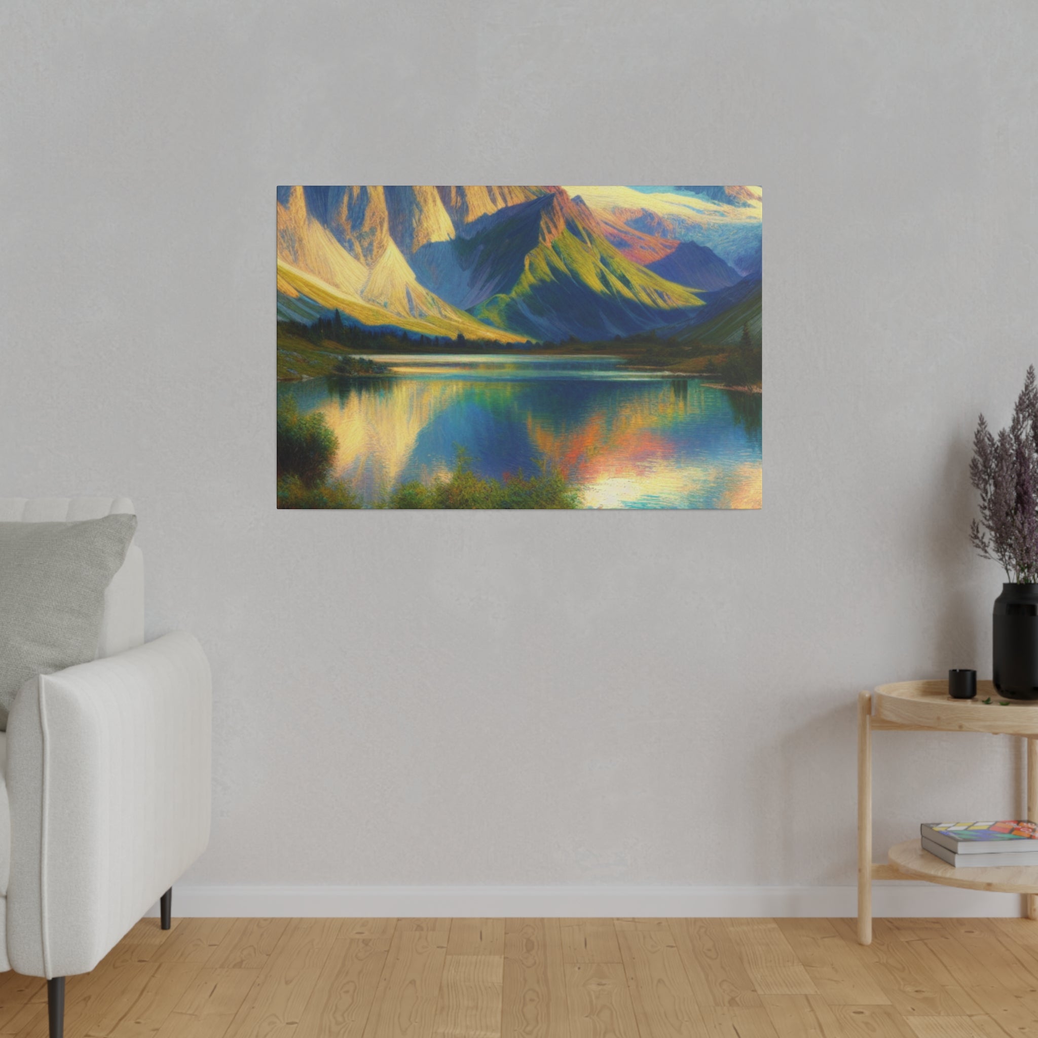 Peak Mountain Symphony Mountain Landscape Painting Canvas