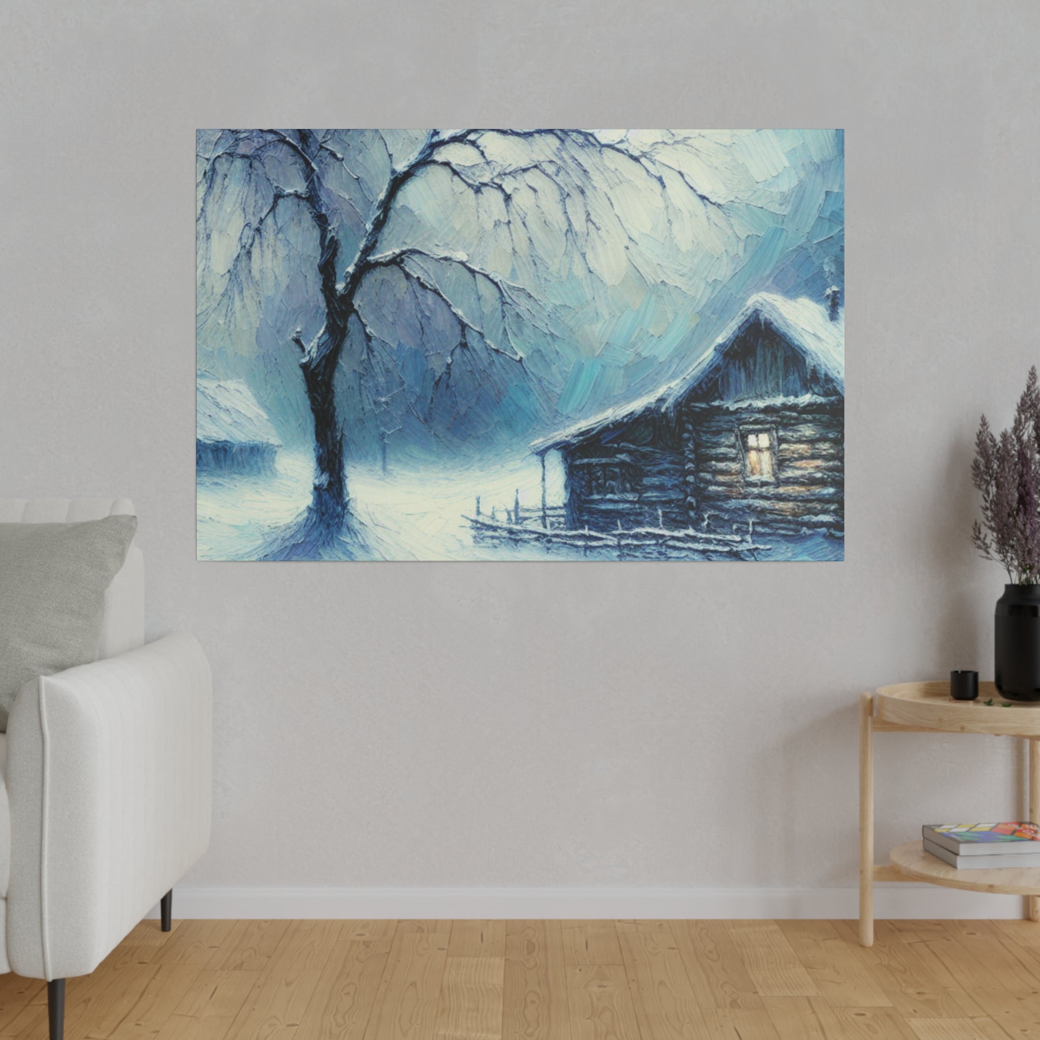 Snow Mystery of Yesteryears Winter Painting Canvas