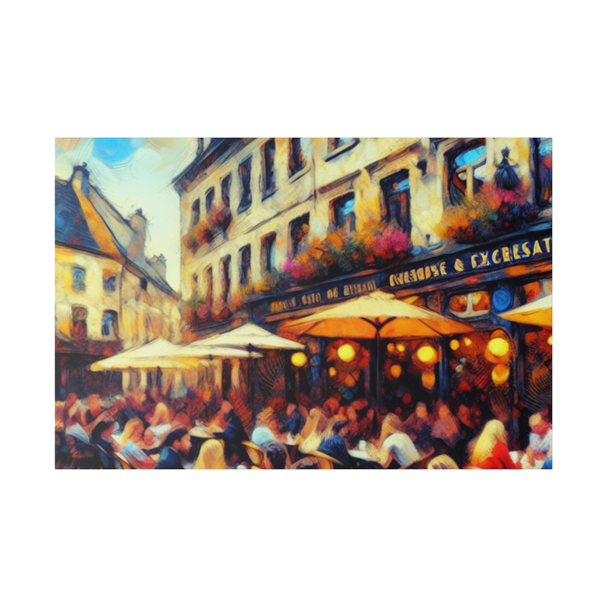 Resplendent Morningscape Mosaic European Cafe Artwork Canvas