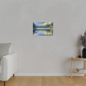 Aqua Serenity Canvas Lake Painting Canvas