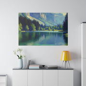 Tranquil Lake Serenity Lake Painting Canvas