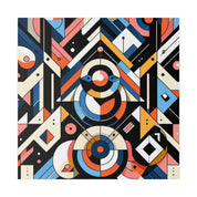 Confluence of Vibrant Symmetry Geometric Painting Canvas