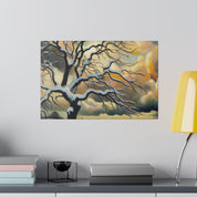 Frosted Ages An Expressionist Journey Winter Painting Canvas